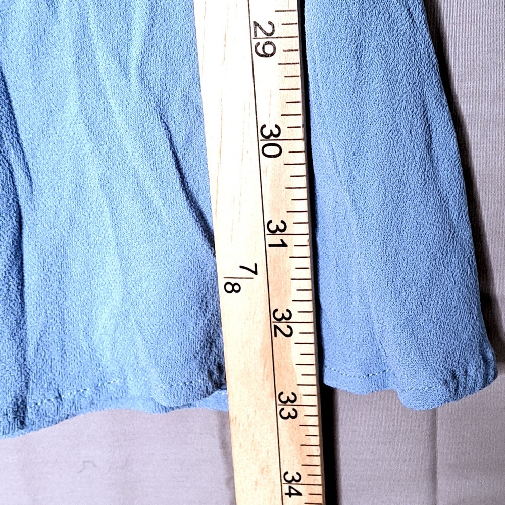 Reformation Cowl Neck Sleeveless Mini Dress Womens Size 8 Blue Crepe Sustainable - Picture 14 of 14
